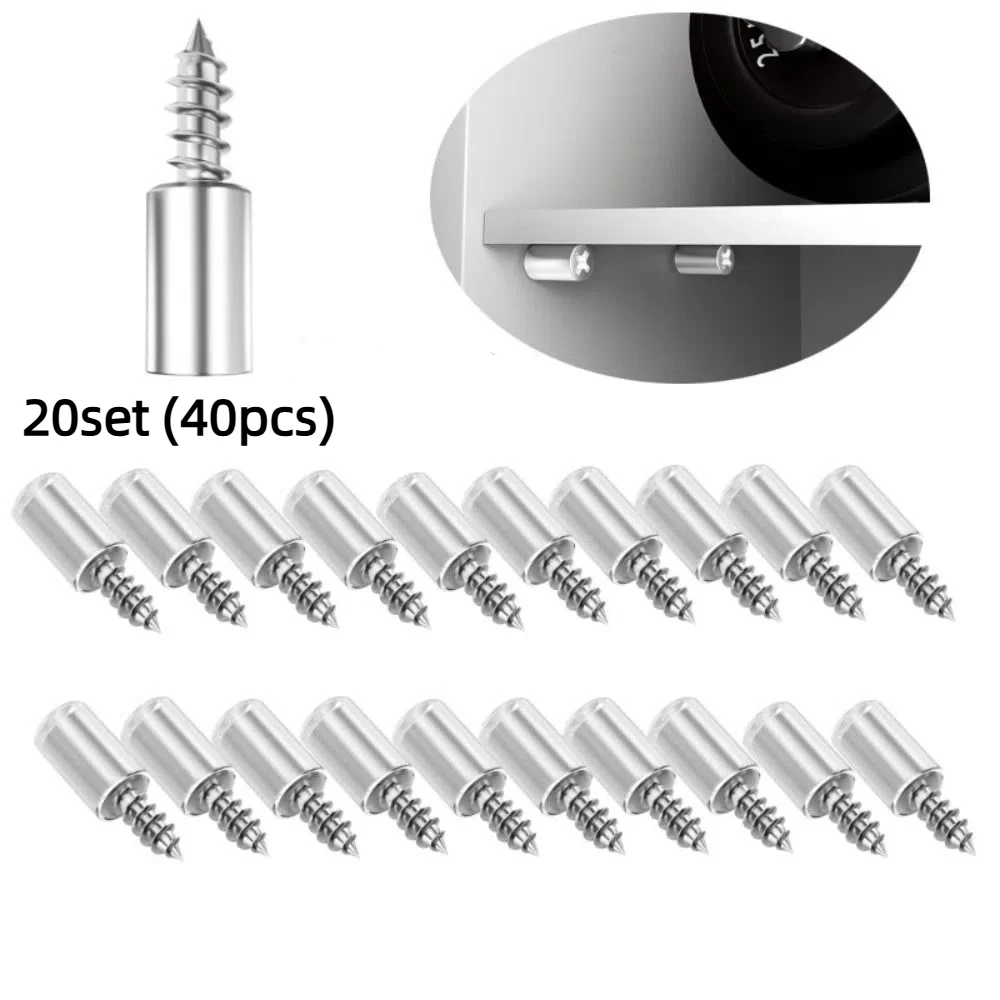 

20set Self-Tapping Self Tapping Screw with Non-Slip Sleeve Integrated Layer Plate Holder Multifunction Fixed Cabinet Rack Nail