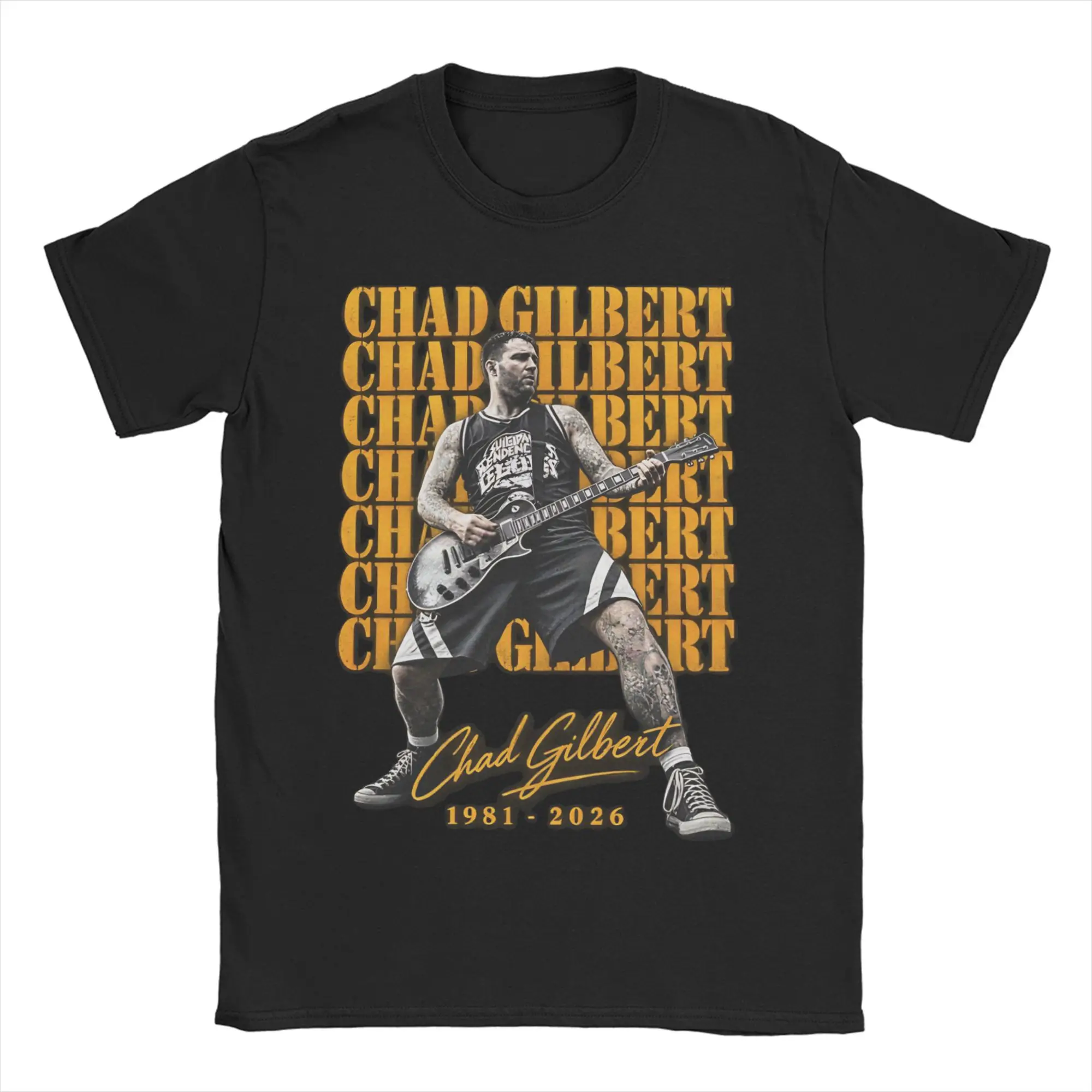Rip Chad Gilbert Guitarist T-Shirt Men Women  Vintage 100% Cotton Tee Shirt Crew Neck Short Sleeve T Shirts New Arrival Tops