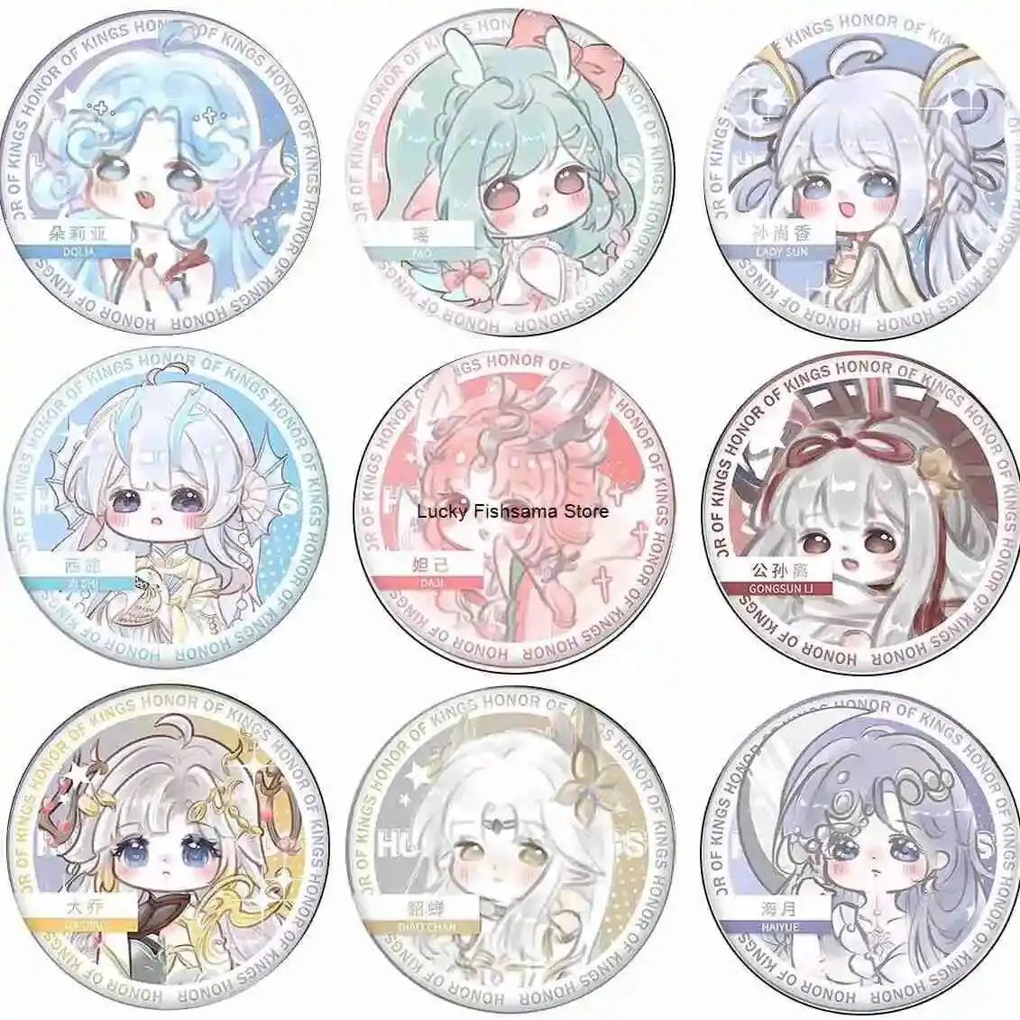 Honor Of Kings Merchandise Badges Cute Game Hero Badges Brooches Backpack Pendants Gifts Collectibles Pins