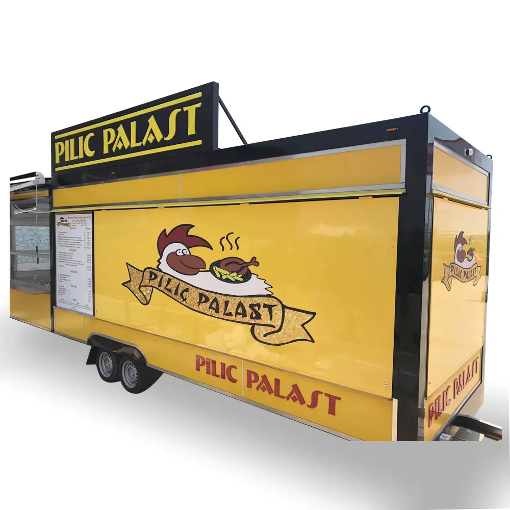 Custom Size Design Mobile Kitchen Food Truck USA Street Food for Sale Pizza Fast Taco Cart Food Trailers Fully Equipped