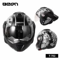 BEON B-702 Flip Up Motorcycle Helmet Open Full face Modular Motorbike helmet Cascos para motos ECE casque moto cross motocross