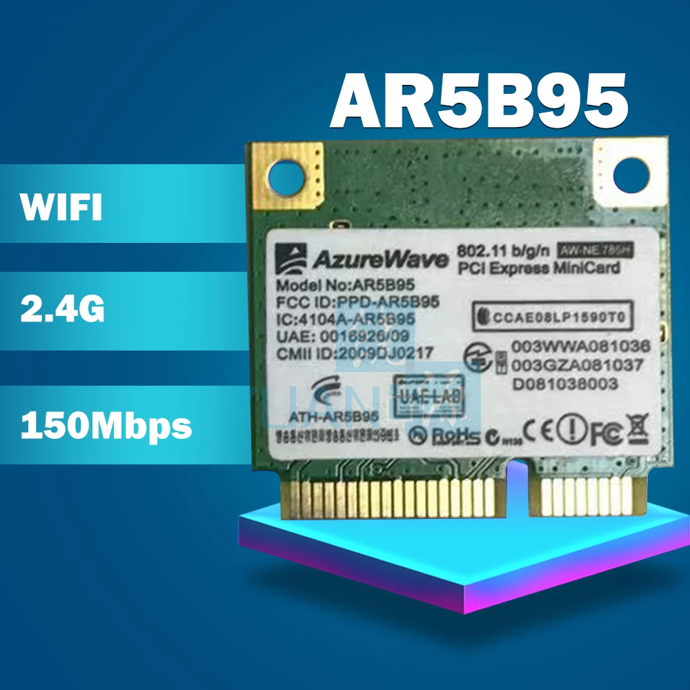 AzureWave AW-NE785H AR5B95 AR9285 Half Mini PCI-e Wireless WLAN Wifi Card