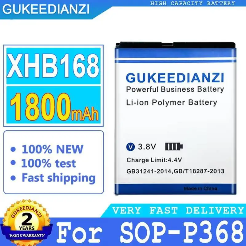 

Аккумулятор мобильного телефона высокой емкости 1800 мАч, высокая производительность, подходит для Sop-P368 XHB168 SOPP368