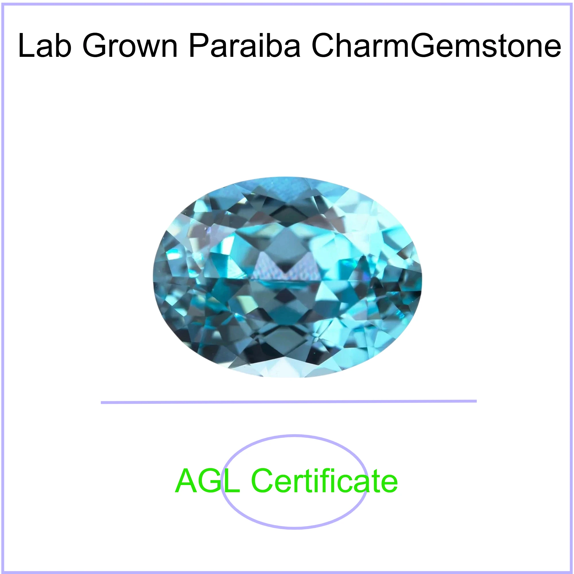 

F-Lab Grown Paraiba Charm Gemstone for DIY Advanced Jewelry Making Inlay Ring Necklace Bracelet Certificate Daily Matching