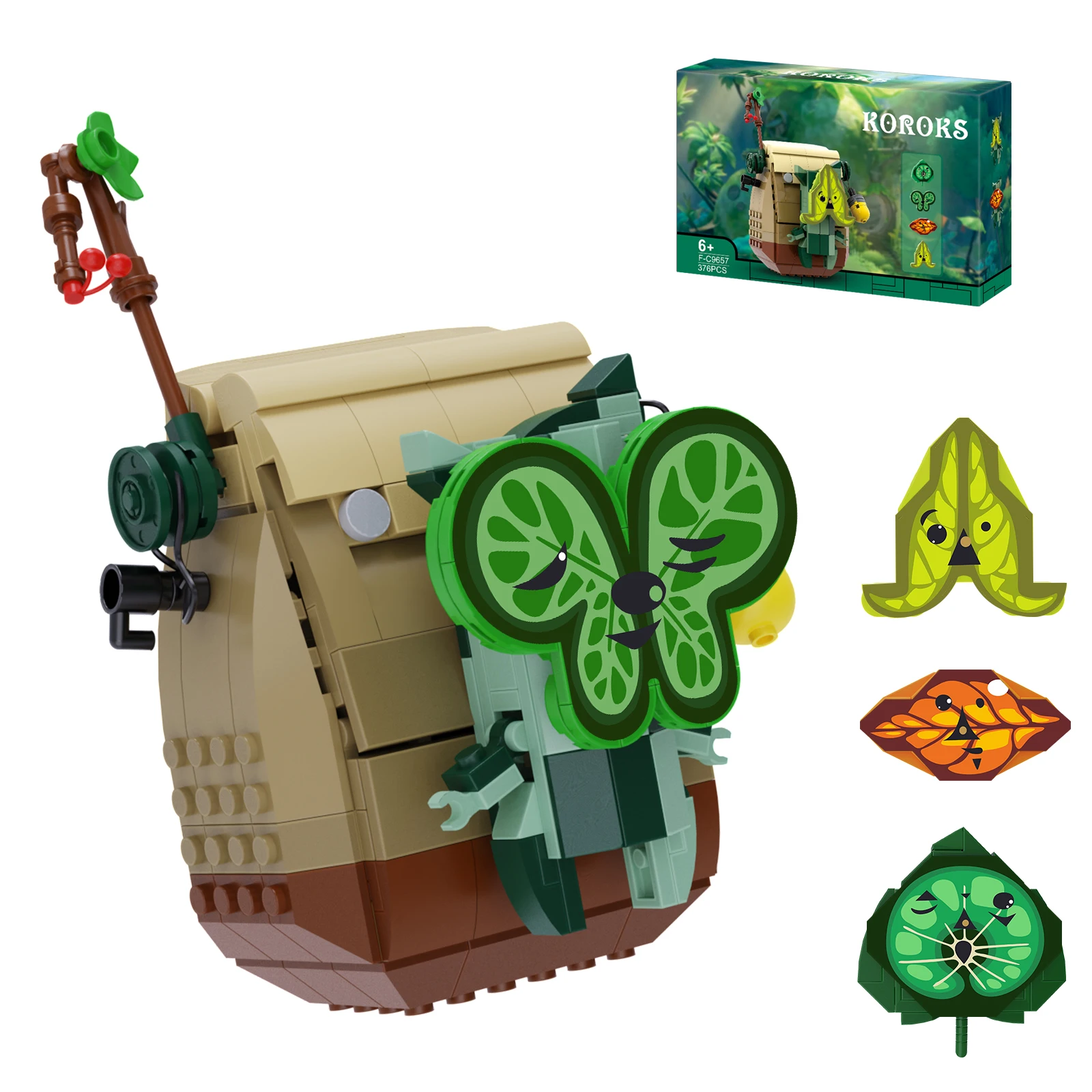 

Korok's Backpack Building Block Set Game Themes Toy Set Creative Collectible Gifts for Gaming Fans and Kids