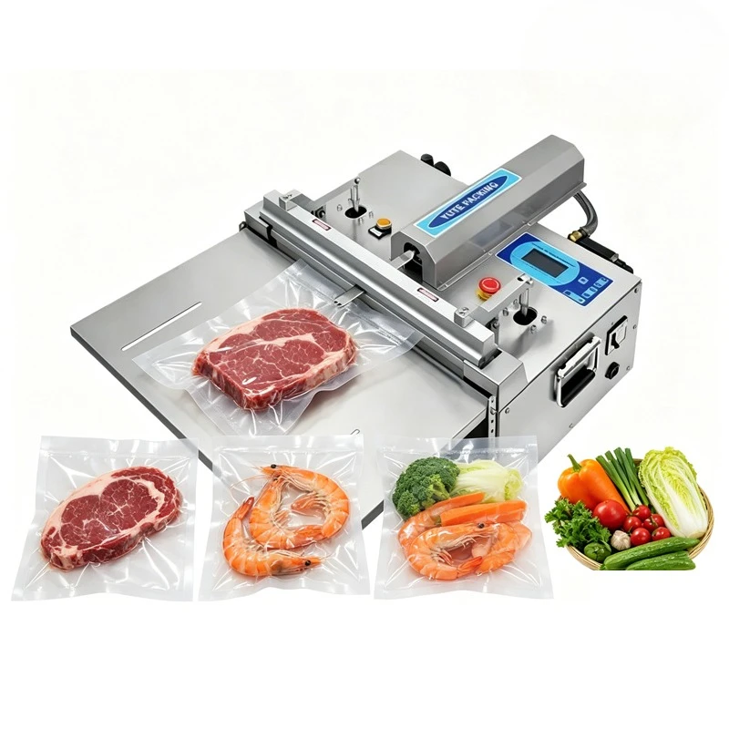Custom-designed external commercial vacuum packaging machine, vacuum sealing machine with nitrogen flushing function