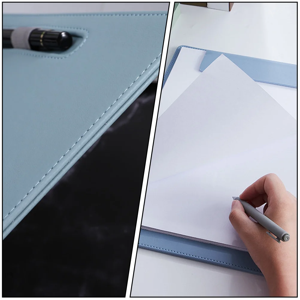 

1Pcs A4 File Folder Clipboard Thick Board Writing Clipboard for Office School Conference Use Sky-Blue Multipurpose Document