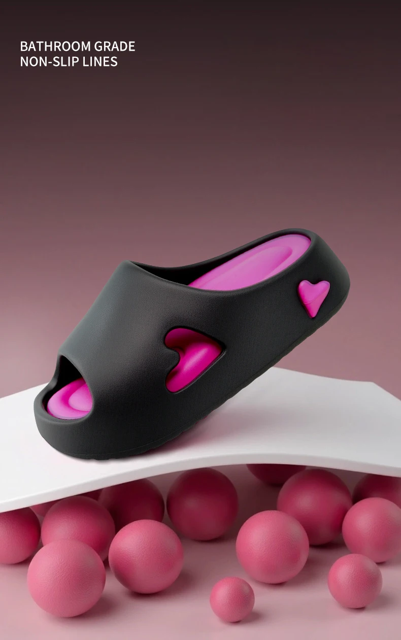 Damen-Sommerhausschuhe mit Wolkenkissen – ultraweiche EVA-Slipper mit dicker Sohle, rutschfeste Bade-/Heimsandalen für drinnen und draußen – Detail 4