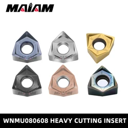 WNMU Double-sided hex 90 deg right angle fast feed WNMU080608 CNC lathe carbide insert MFWN cutter head Aluminum Cast Iron wood