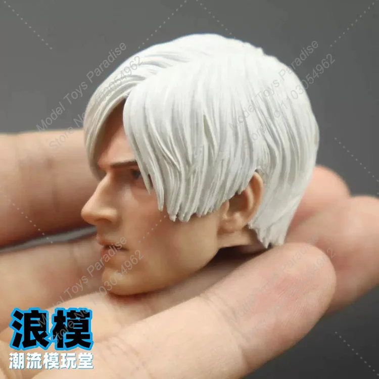 1/6 Men Soldier Leon Scott Kennedy White Hair Head Sculpt Fit 12inch Action Figure Body