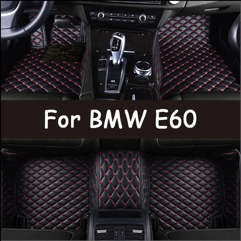 

100% подходят для кожаных автомобильных ковриков на заказ для BMW E60 2004 2005 2006 2007 2008 2009 2010 Ковры Коврики для ног Аксессуары 052