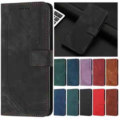 For Samsung S23 S24 Ultra Case Leather Magnet Flip Case For Samsung Galaxy S24 S23 S22 S21 Ultra S20 FE S9 S10 Plus Phone Cover