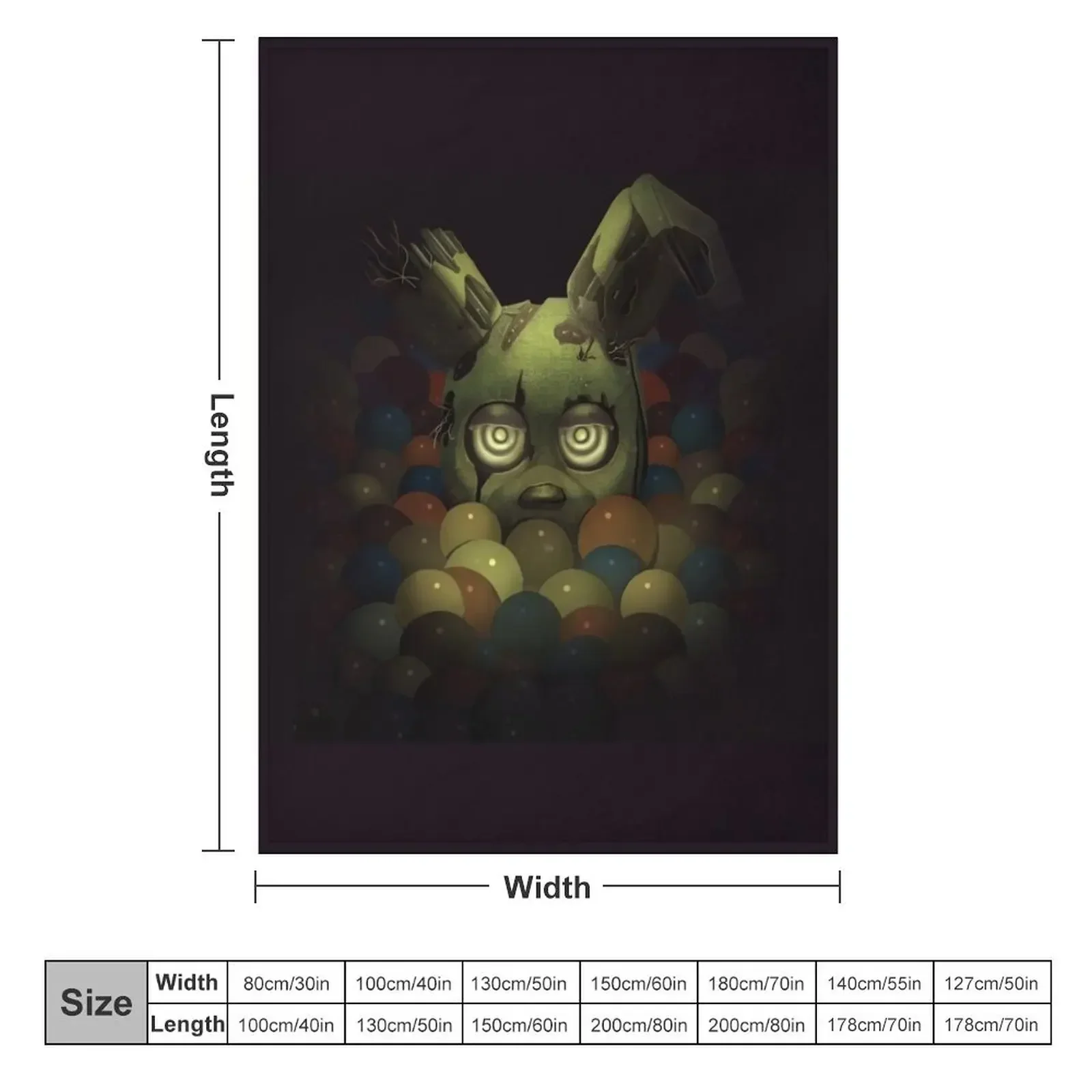 Springtrap in a ball pit Throw Blanket Designers Beautifuls Blankets