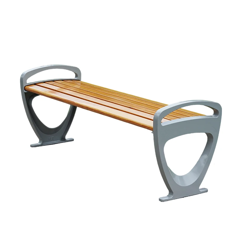 

Wholesale Hot Style Outdoor Garden Wooden Bench Backless Cast Aluminum Legs Commercial Park Bench