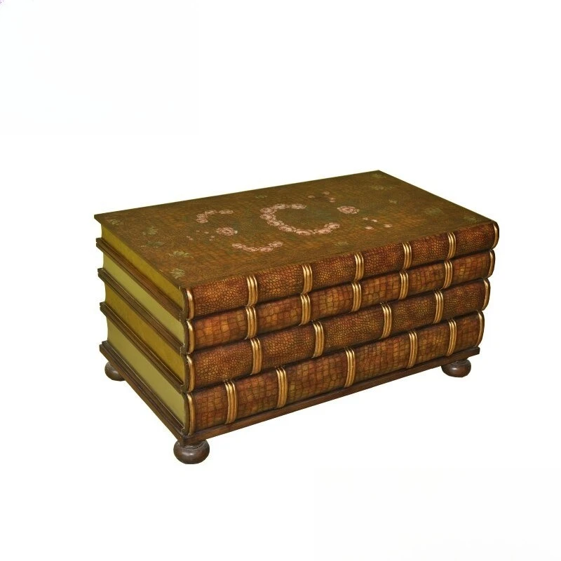 Light luxury solid wood four-drawer cabinet, living room English book sideboard, high-end coffee table