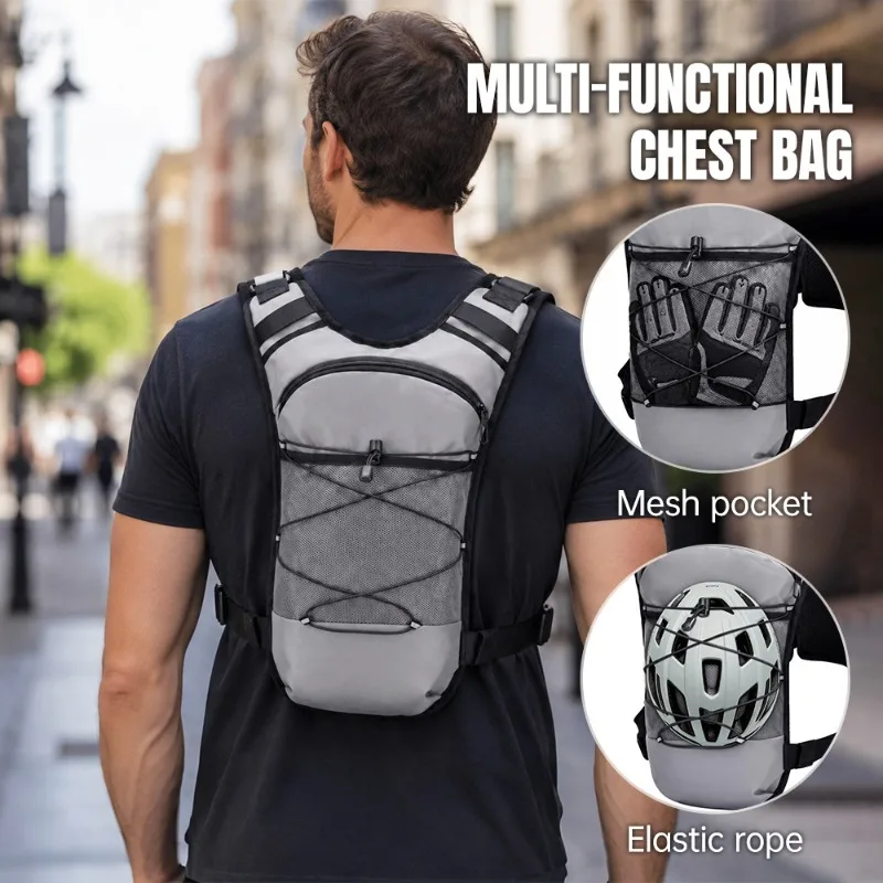 Cycling Hiking Vest Tactics Bag Men's Chest Bags Running Fitness Running Backpack