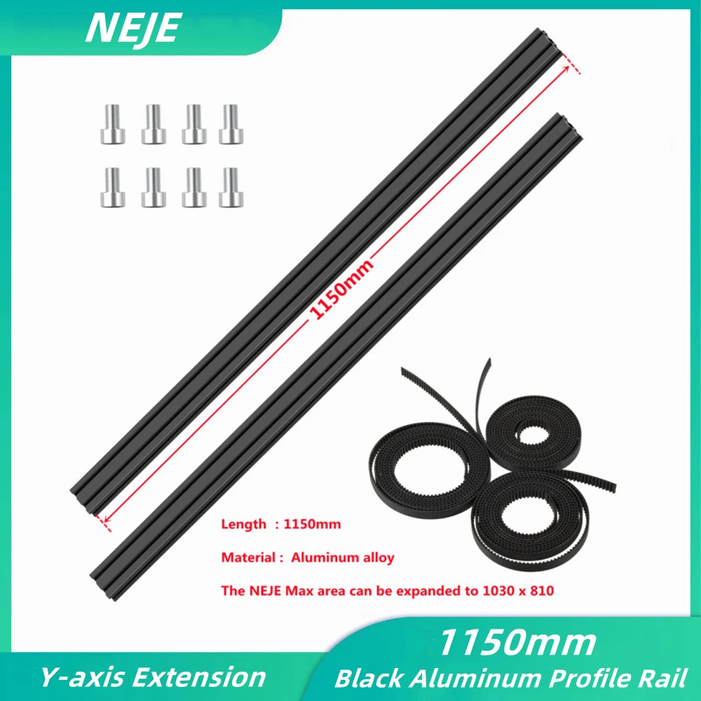 

NEJE YC1150 1150mm Black Aluminum Profile Rail for NEJE 3 Max, NEJE 3 Pro, NEJE 2s Max Laser Engraver / Cutter Y-axis Extension