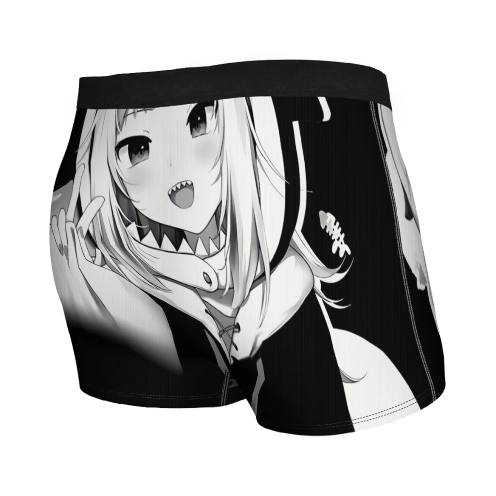 Manga Gawr Gura Underpants Breathbale Panties Man Underwear Print Shorts Boxer Briefs