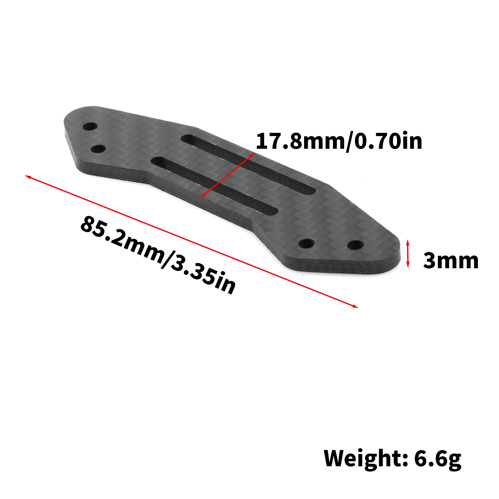 لوحة إسفنجية من ألياف الكربون لتثبيت المصد الأمامي لسيارة تاميا تي تي-02 بمقياس 1/10، قطعة ترقية لسيارات التحكم عن بعد
