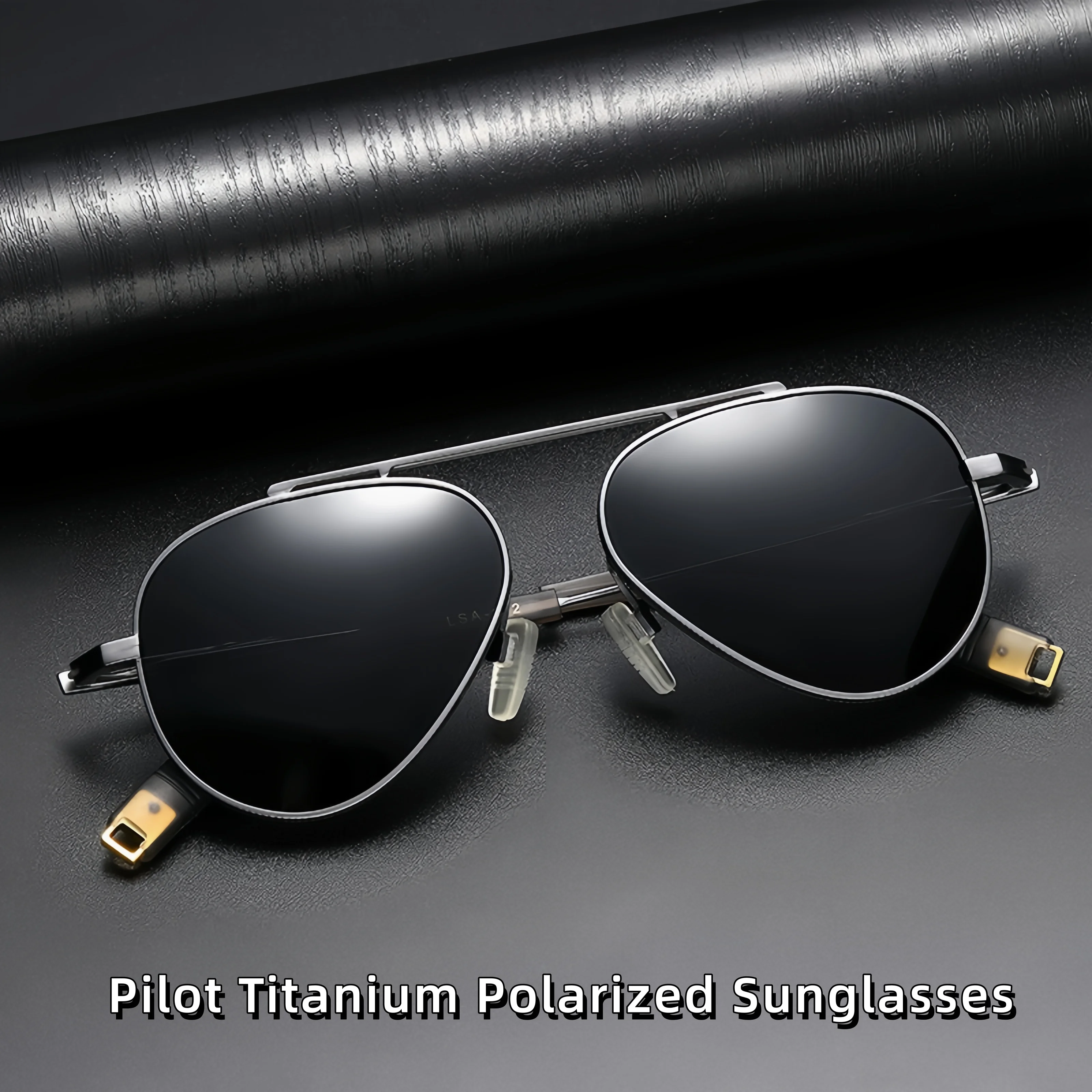 Gafas de Sol Polarizadas de Aviador de Lujo y Alta Calidad, Inspiradas en DITA, Montura de Titanio, Gafas de Sol Vintage Antideslumbrantes con Protección UV400 para Hombre y Mujer