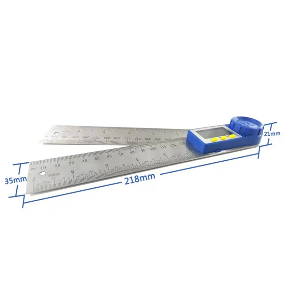 0-200/0-300mm Digital Protractor 360° Digital Caliper Stainless Steel Angle Ruler Goniometer Electronic Protractor Inclinometer