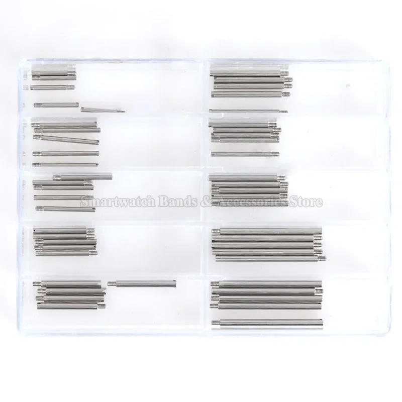50 pçs pulseira de relógio parafusos pinos para rolex pulseira inoxidável parafuso pino links ferramentas reparo conexão haste conjunto ferramenta acessório