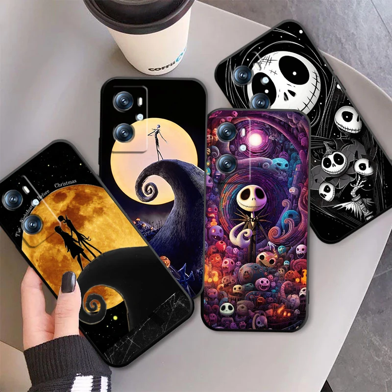 Skull Jack Dark Parody Cartoon For OPPO Find X6 X5 X3 A54S A5 A94 A16 A53S A57 A74 A72 A98 A78 A96 A9 5G Black Back Phone Case