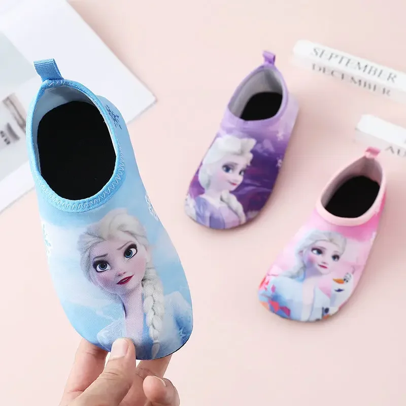 Disney Summer Girls Floor socks indoor non-slip shoes Early Learning toddler bed socks  house slippers