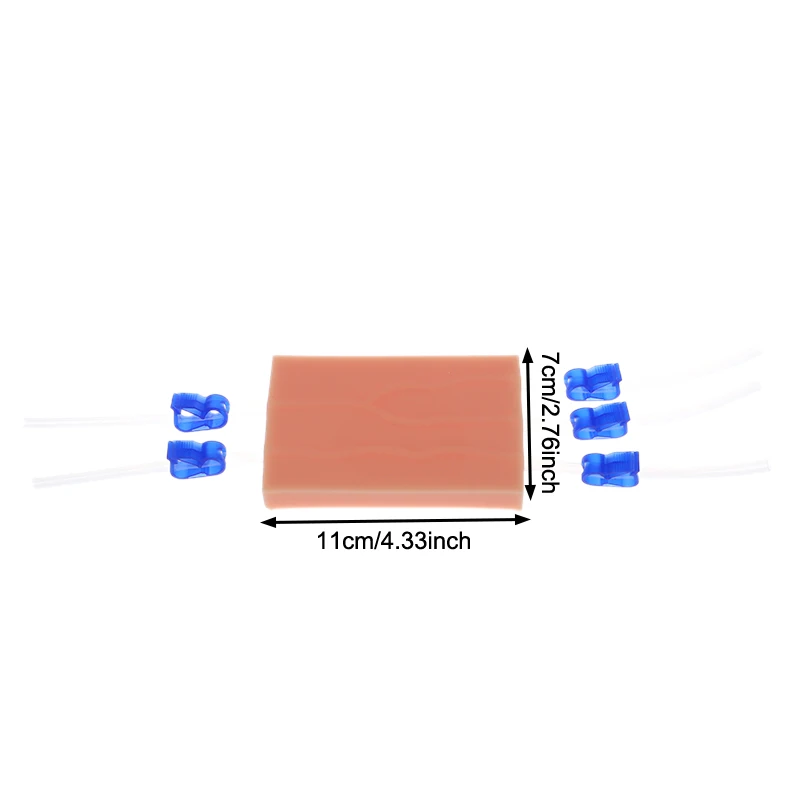 1pc Venipuncture Injection Practice Pad Simulation Human Skin Tear Resistant Portable For Students Nurses Suture Training Model