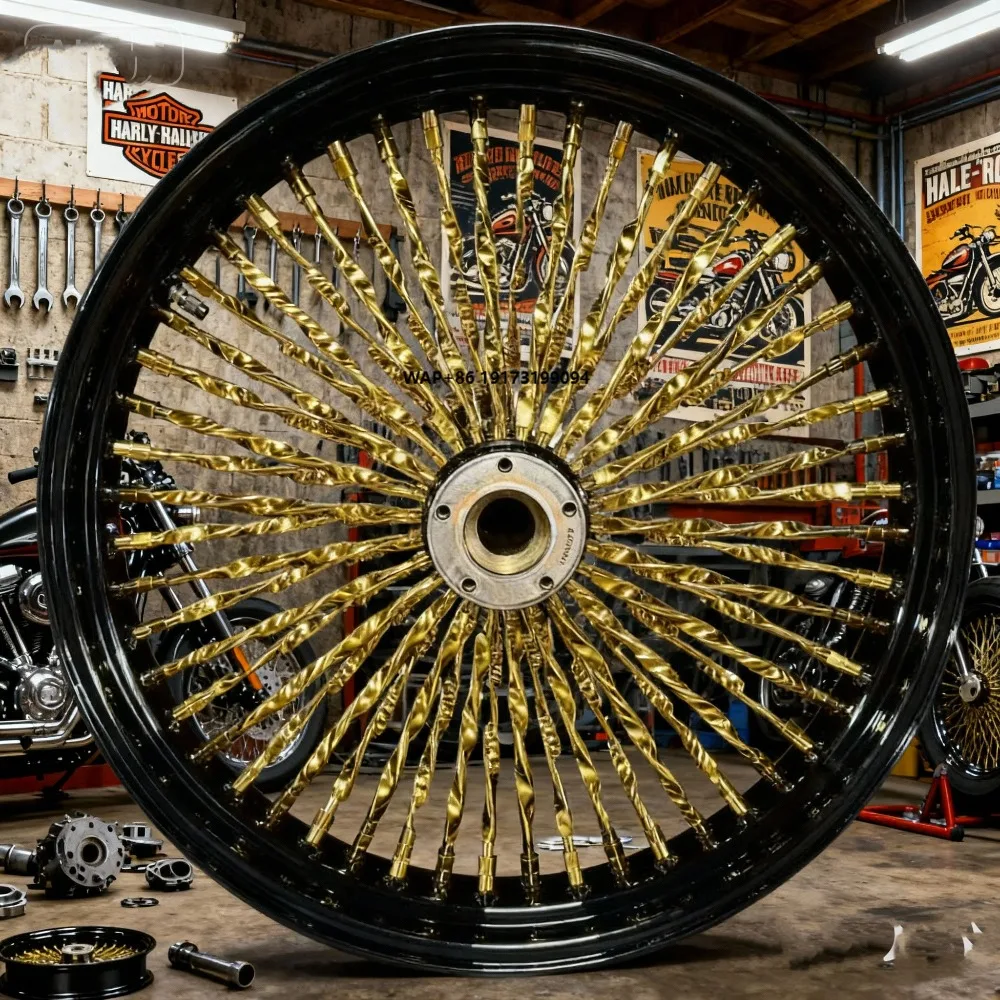 

Chrome Wheels Rims for Front Rear Durable Wheel Rim Cali Spoke '12-later Heritage Slim Deluxe