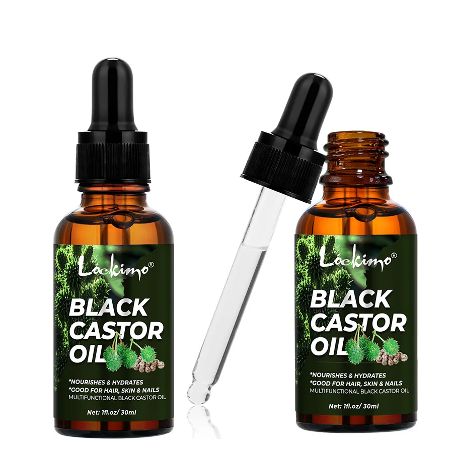 Black Castor Oil Good for Hair ,Skin & Nails Nourishing and Hydrating Essence Oil Promote Natural Thick Smooth Hair Care Product