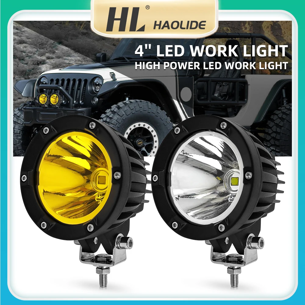 4Inch Led Work Light Barra 12V 24V 4x4 Offroad For Motorcycle Car ATV Race Dirt Bike Pickup Truck Boat Trailer Round Fog Lights