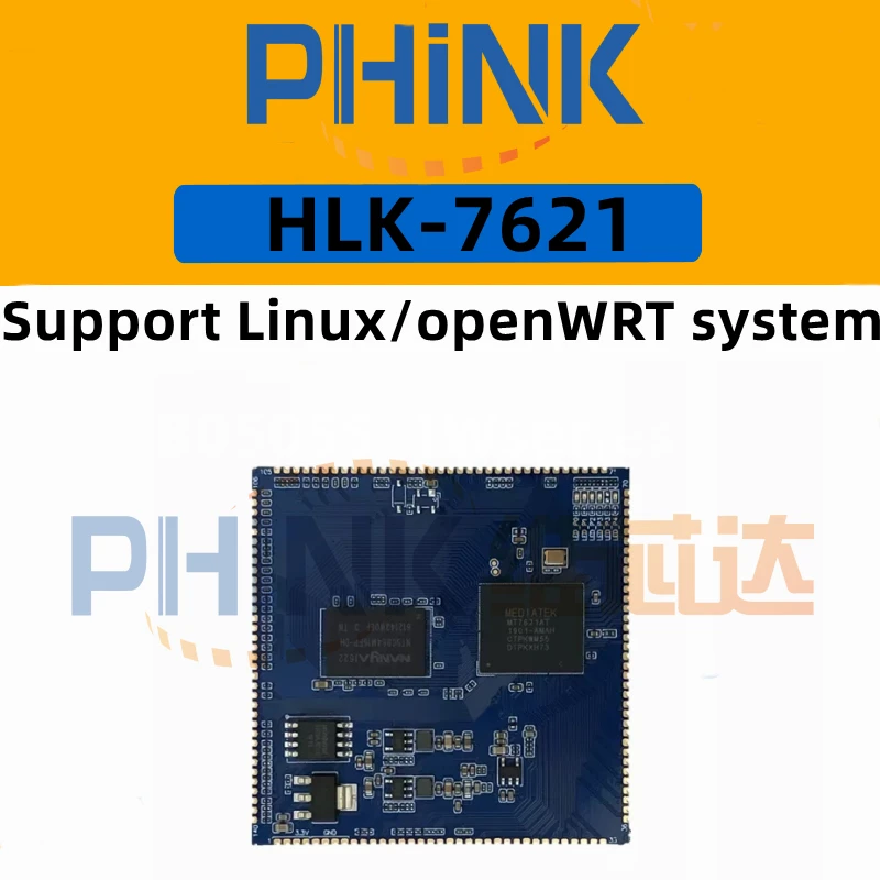 2pcs HLK-7621 Embedded Smart Gigabit Ethernet WIRELESS Gateway Module High Performance Dual Core Development Board