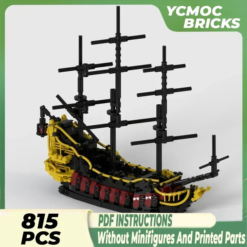 Modelo de navio pirata moc, tijolos de construção, tecnologia de acorazado queen, blocos modulares, presentes, brinquedos de natal, conjuntos diy de montagem