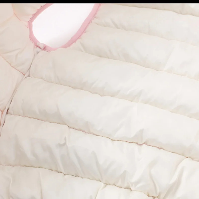 الفتيان الفتيات أسفل سترة 2025 جديد الاطفال شتاء دافئ مطبوعة صدرية آذان الطفل مقنعين ملابس خارجية الأطفال الخريف ملابس كاجوال 1-5Y