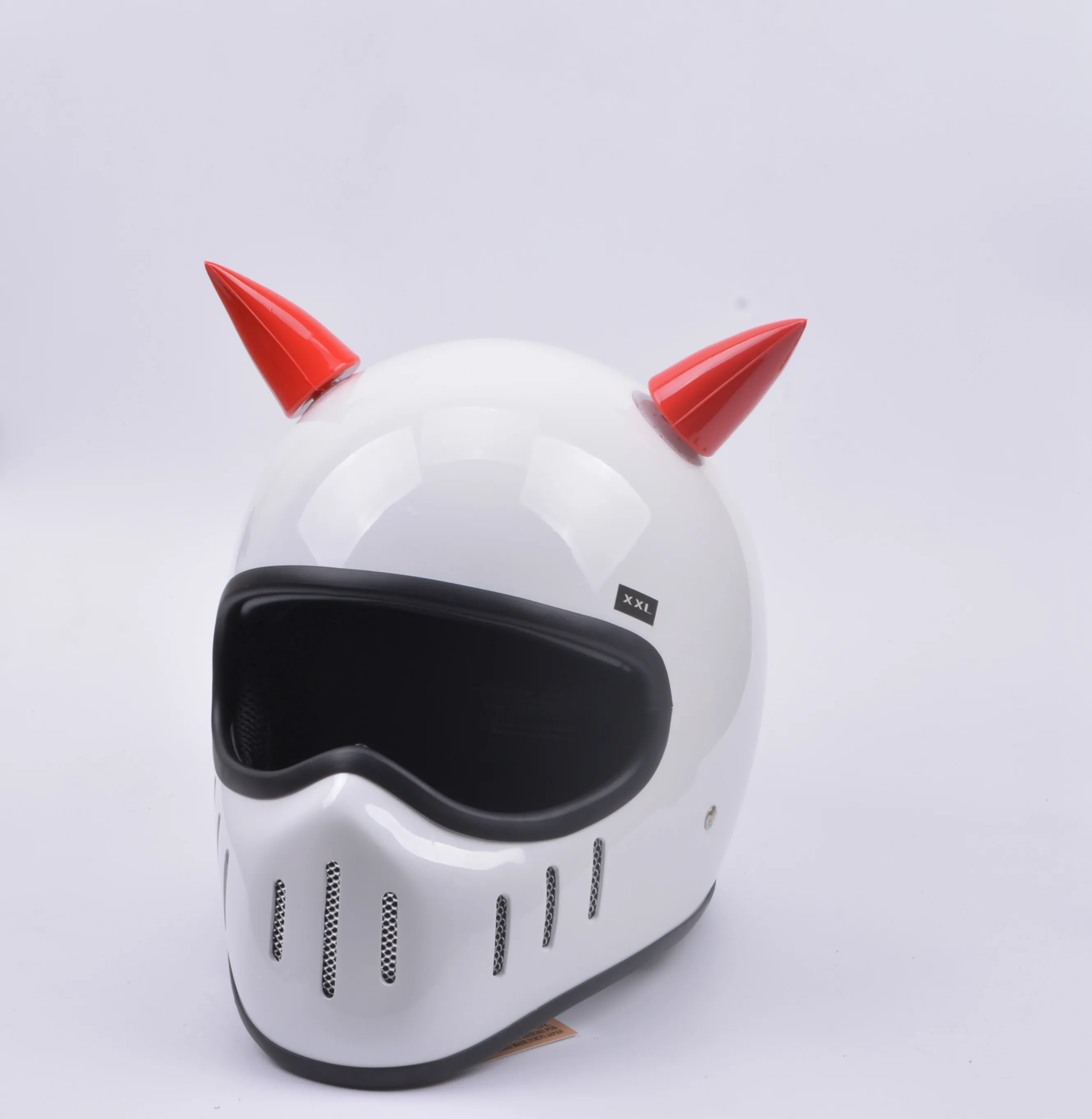 Devils Horn Helmet Decoration with Suction Cups Motorcycle Headwear Accessories Fashion Girls Motorsiklet Aksesuarları Modifiye