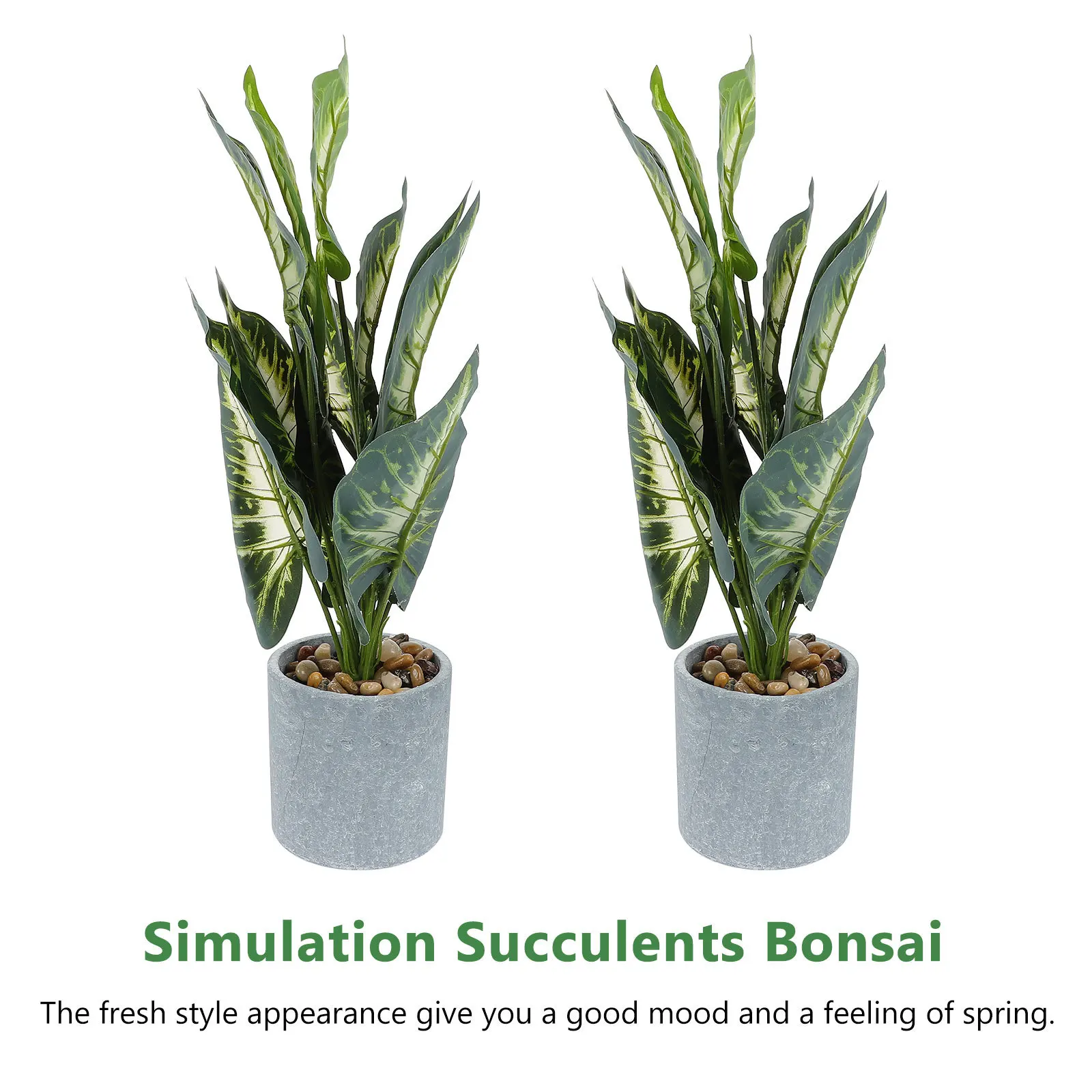 

1Pcs Simulation Monstera Bonsai Artificial Plant Lifelike Greenery Home Office School Decor Plastic Imitation Potted Plant