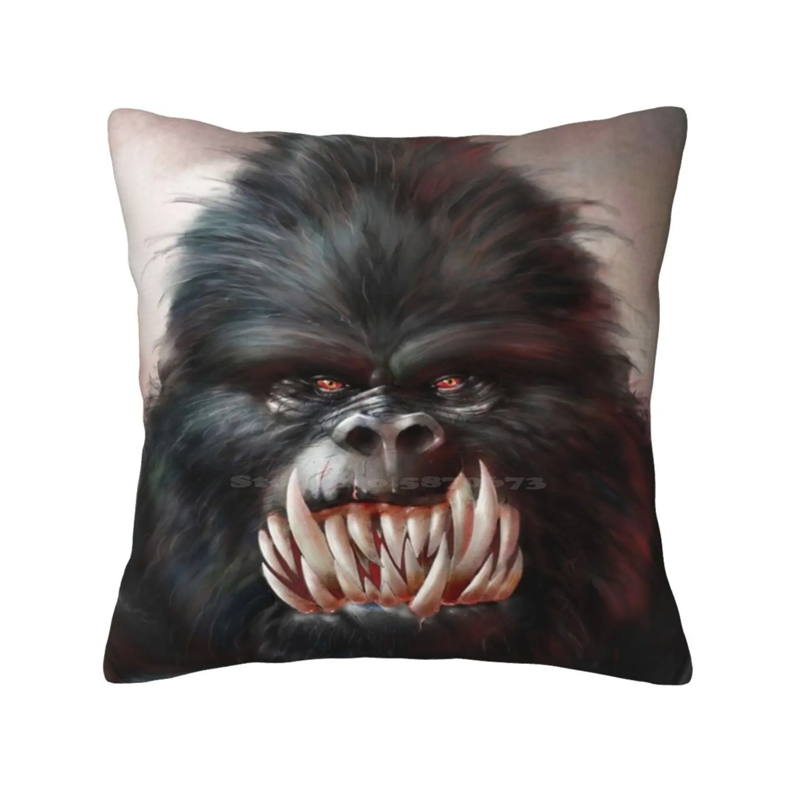 Primate Pillowslip Pillowcase Sid Ahearne 2D Concept Character Primate Ape Creature Angry Gorilla Monster Scary Awesome Saber