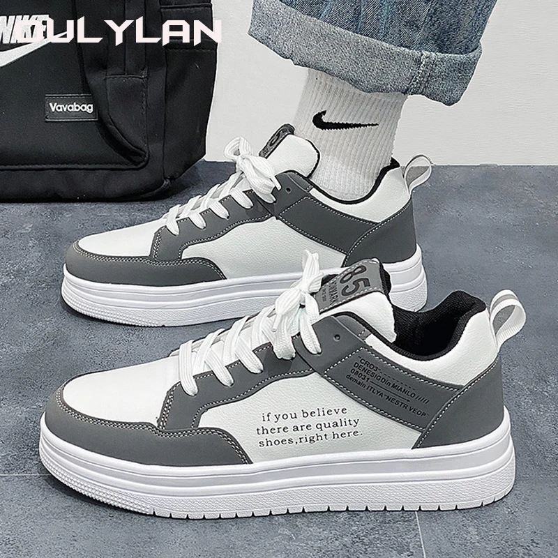 Fashion Women Comfortable 2024 Wear-resistant Sneakers Casual Shoes Leather Men Non-slip Flat Slip-on Spring Autumn Couple Shoes