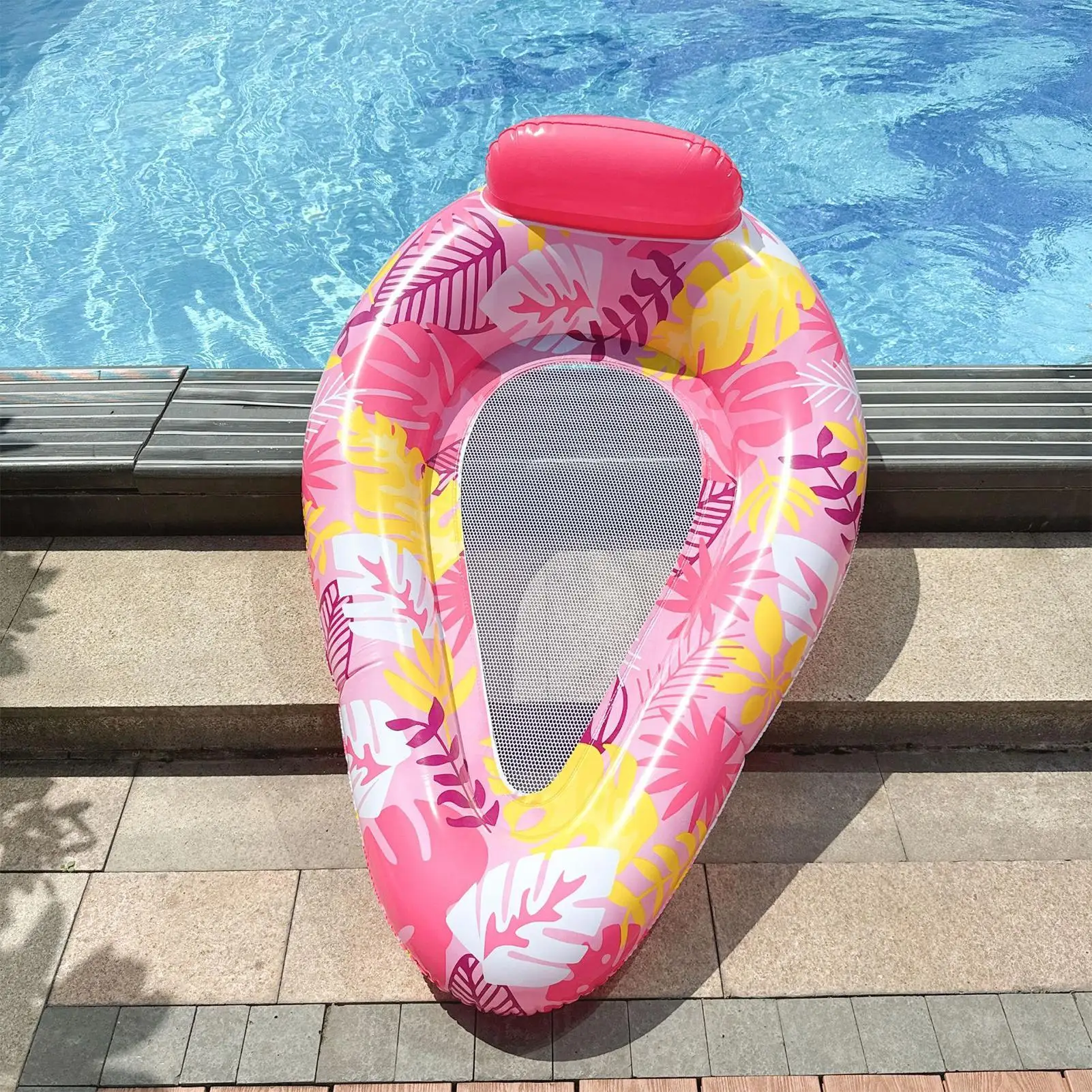 สระว่ายน้ําลอยInflatable Pool Floatว่ายน้ําLoungerสําหรับน้ํากลางแจ้งRiver PartyฟอกหนังBackyard Beach Lake