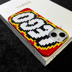 Pixel Block Cartoon Game Phone Case for iPhone 16 15 14 13 12 11 Pro Max XS XR XSMax 6 7 8 Plus Glossy HD Hard PC Cover