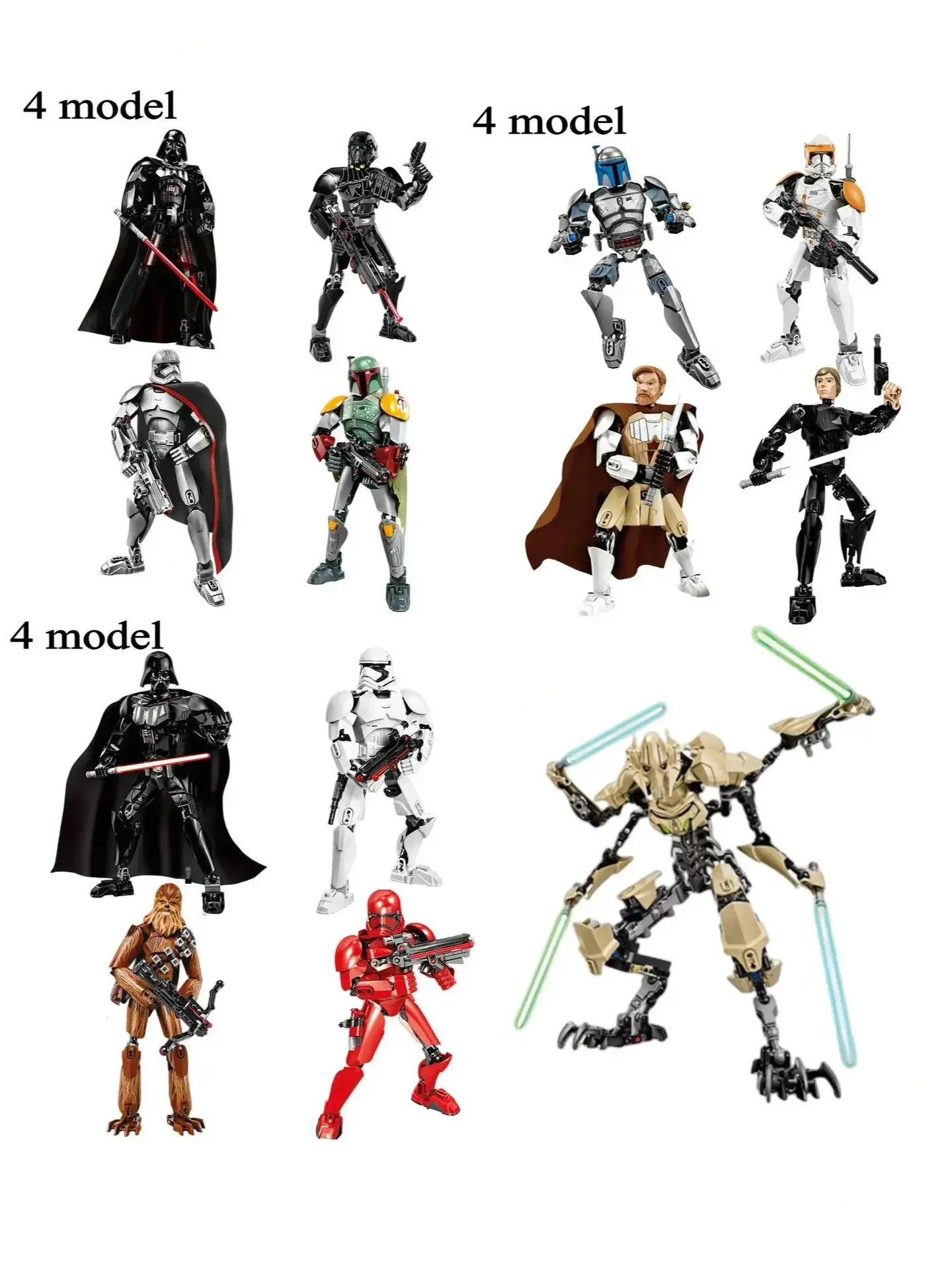 Space War Anime-Figur Helden-Bausteine Kindergeschenk Montage-Spielzeug Modell Mini-Filmfiguren Figurine Bausteine