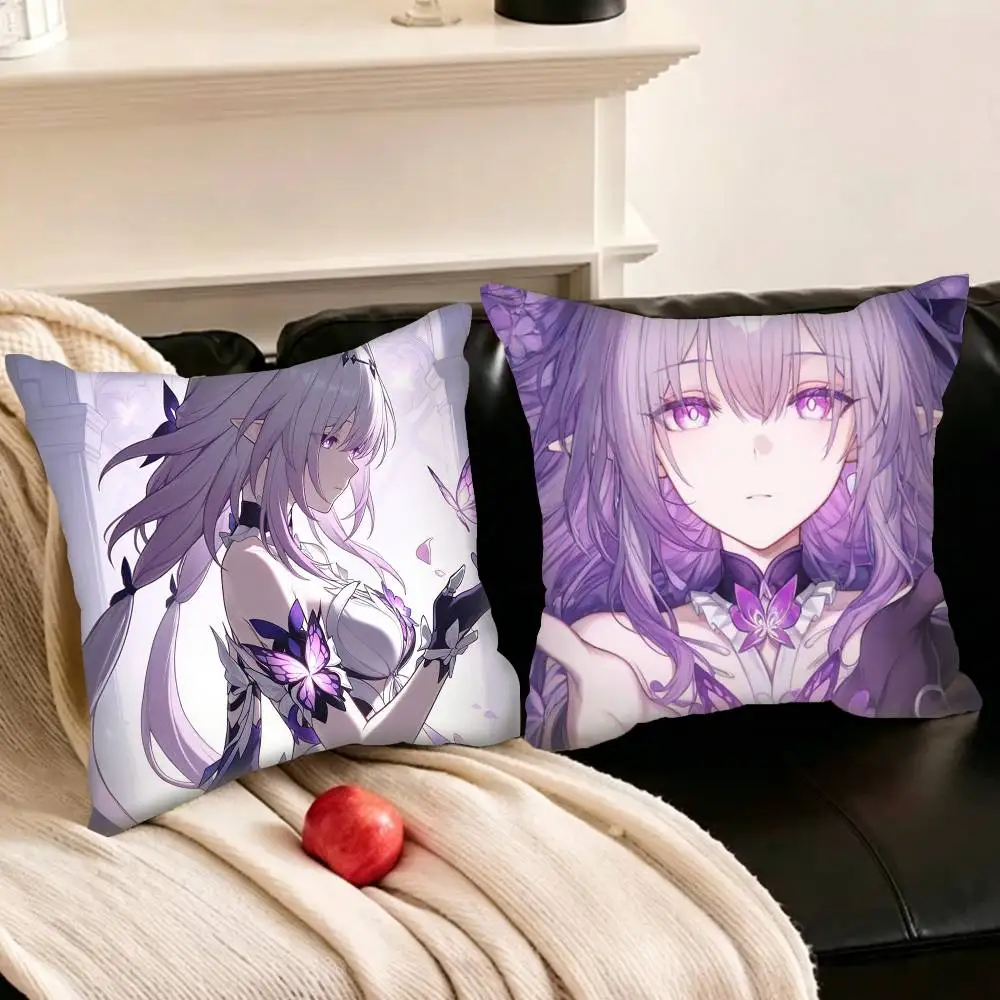 

Game H-Honkai Star Rail Pillowcase for Sofa Room Office Decor Printing Protector Cushion Cover Valentine gift Custom