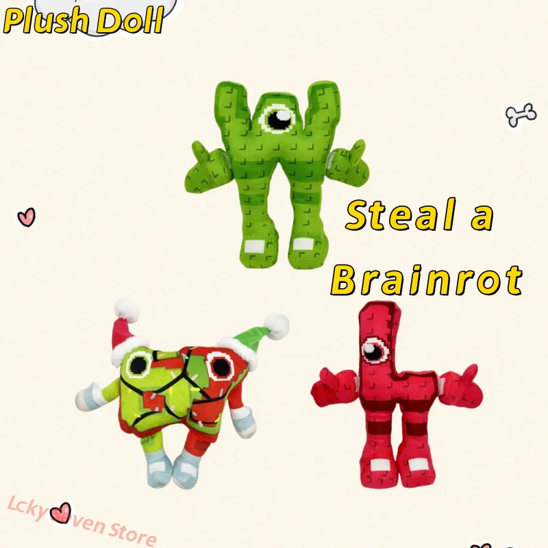 

New Steal A Brainrots Character Ornaments 27CM Cartoon Soft Decoration Wifi Top Box Plush Dolls Toy For Kid Christmas Gift