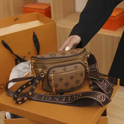 Kadın moda kadin göğüs çanta bayanlar öğrenciler için sıcak satış klasik baskılı askılı çanta eğlence omuz Crossbody kılıfı