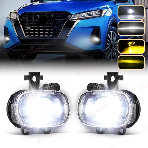 Faros antiniebla LED para Nissan NAVARA NP300 x-trail Xtrail Rogue Kicks Juke F16 MK2 luz antiniebla DRL luz de circulación diurna accesorios de coche