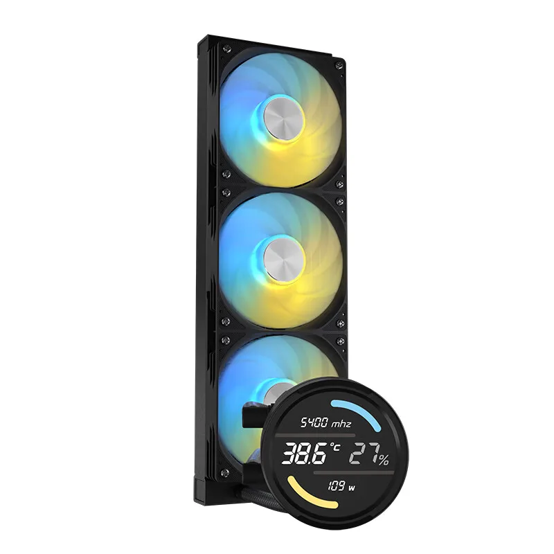 E360 BLACK ARGB Integrated CPU Water Cooling Radiator Intelligent Digital Display Screen for Computer Case