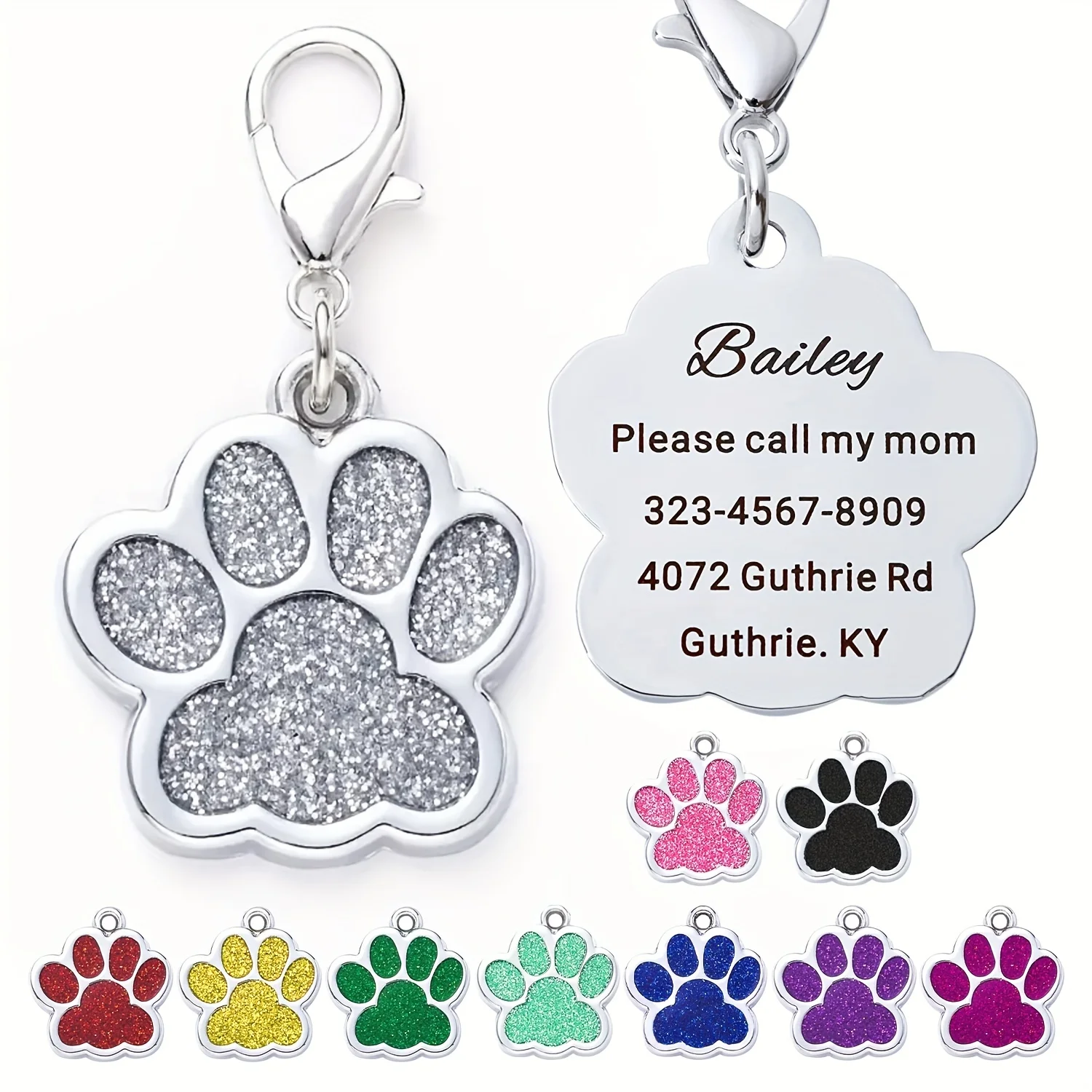 

Customizable Zinc Alloy Pet ID Tags Engraved with Pets Name Unique Personalized Accessories for Dogs and Cats