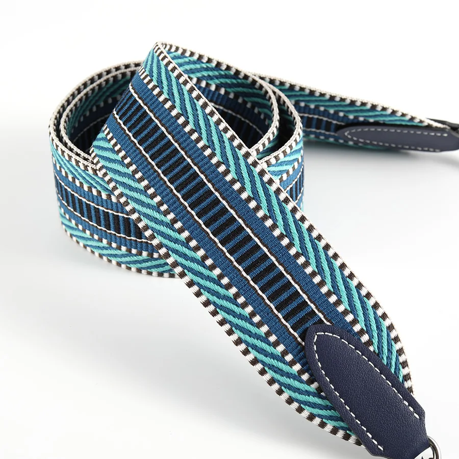 Shoulder Strap Bag Strap 5cm Wide Woven Canvas Cowhide Leather Hand-Stitched For Kelly Bag