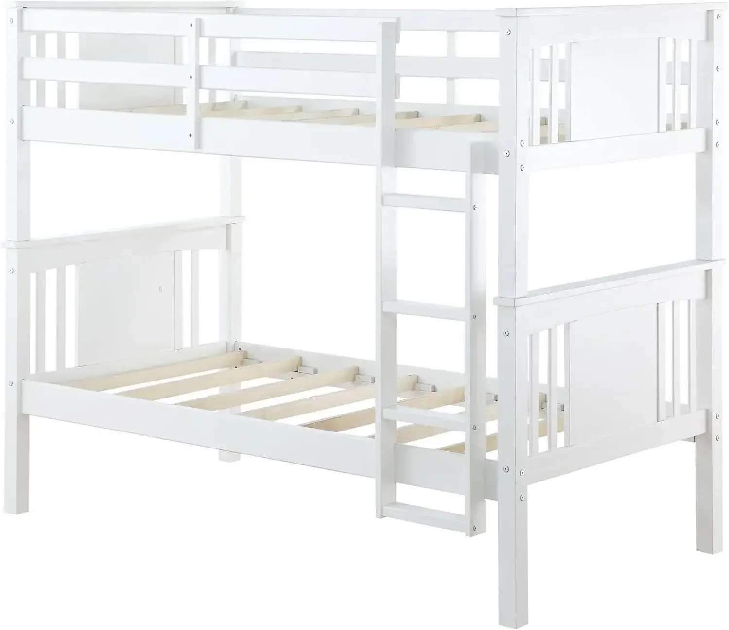 Furniture supplies DHP Dylan Twin Over Twin Wood Bunk Bed, White